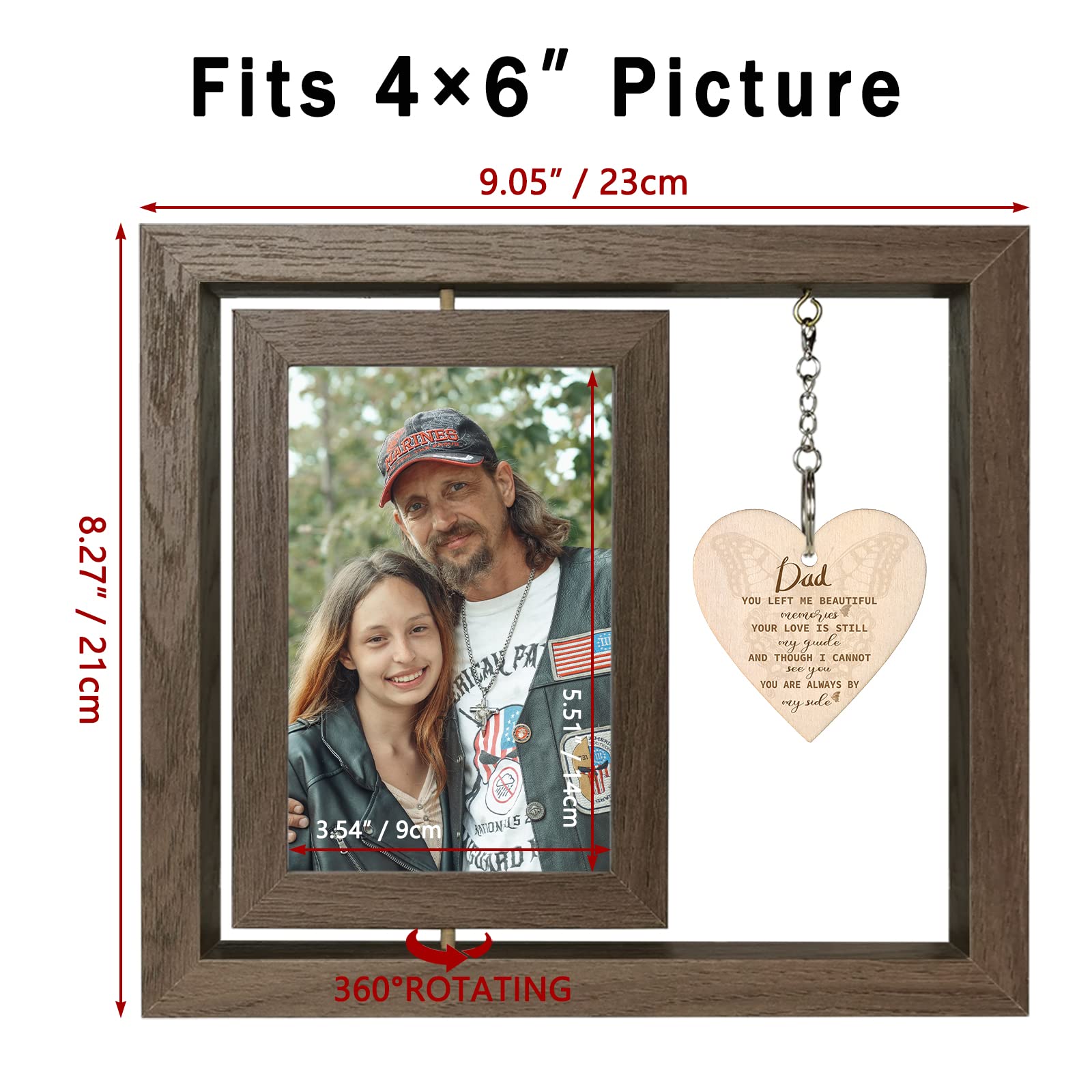 EYITUPC memory frame with rotating stand for easy viewing