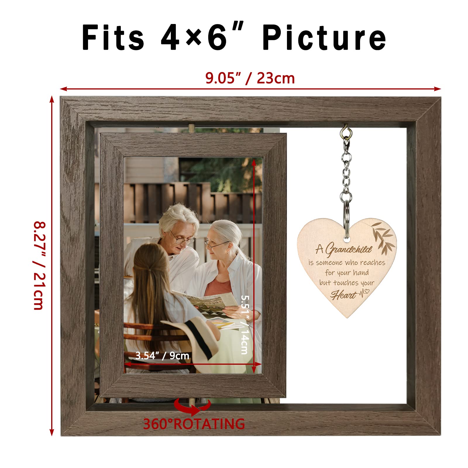 EYITUPC natural finish wood frame complements rustic and modern interiors