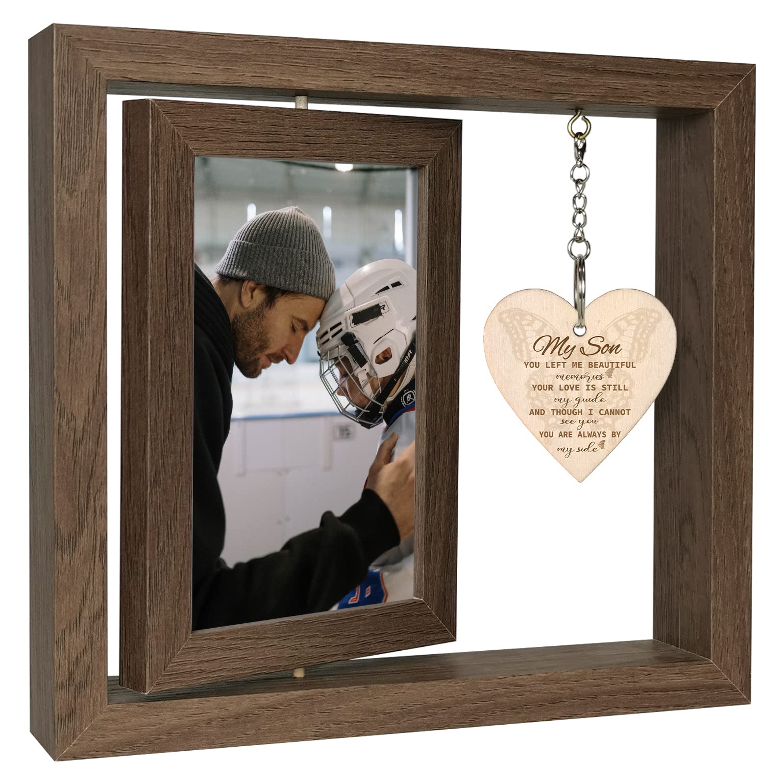EYITUPC sympathy frame showing two 4x6 photos back-to-back for daily memory