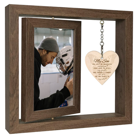 EYITUPC sympathy frame showing two 4x6 photos back-to-back for daily memory