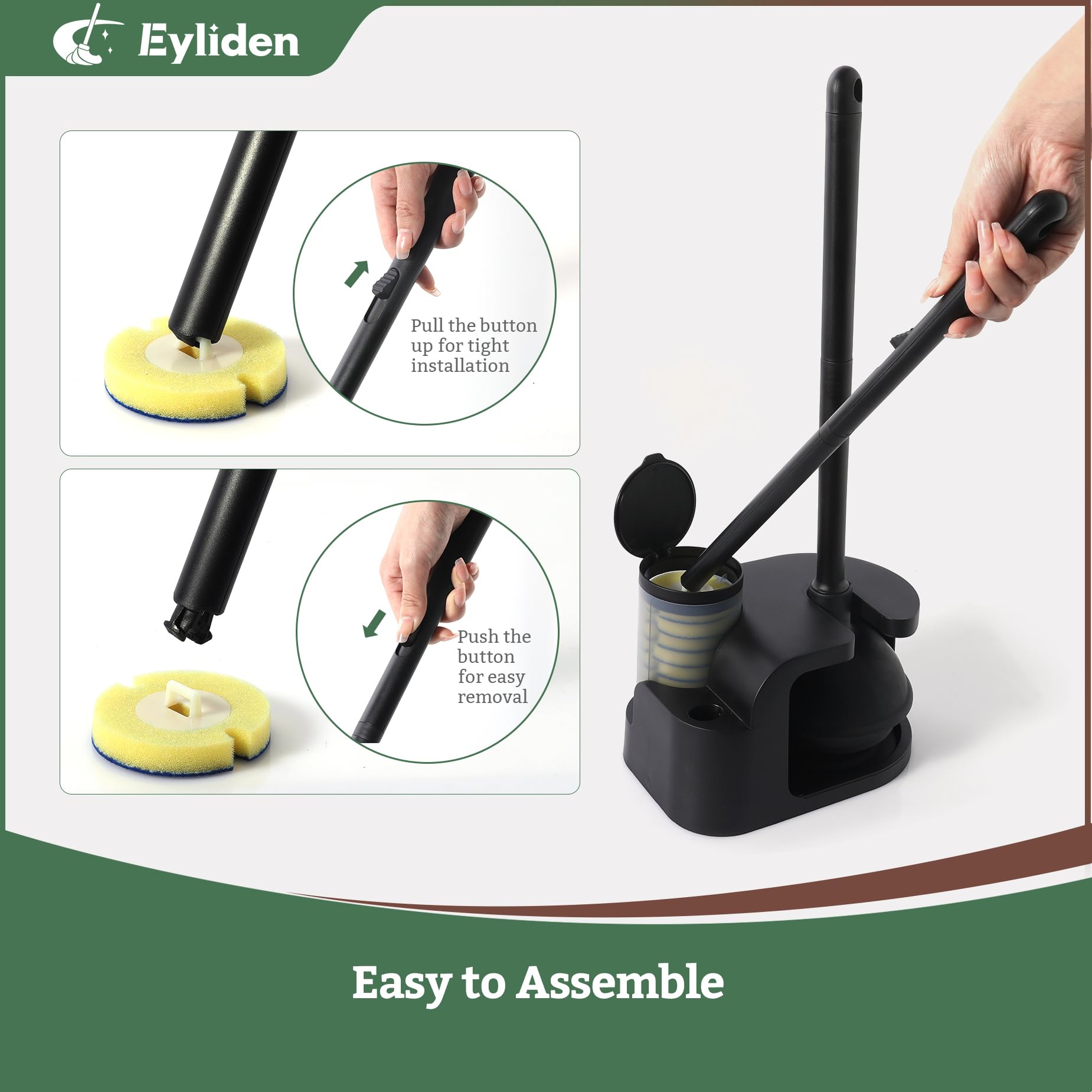 Eyliden upgraded 3-step suction cup ensures secure fit.