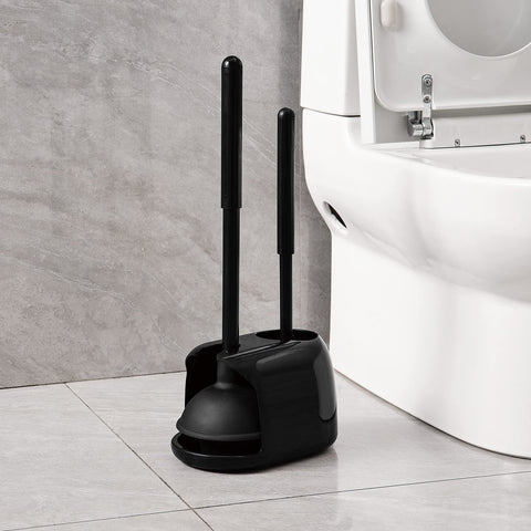 Organized bathroom setup featuring Eyliden cleaning tools
