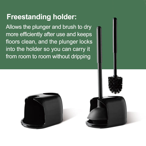 Compact caddy stand fits neatly beside the toilet