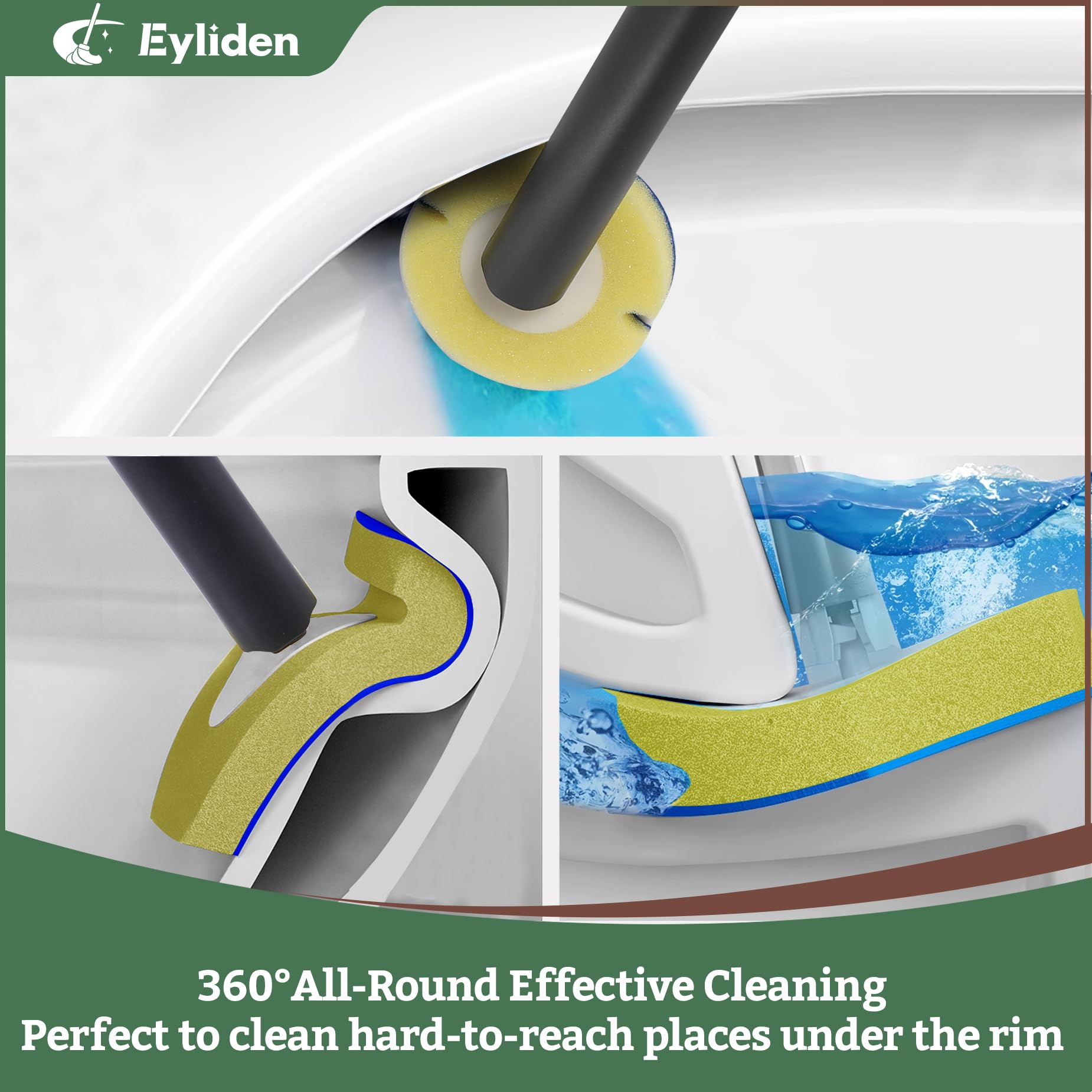Eyliden compact storage holder keeps the bathroom tidy.