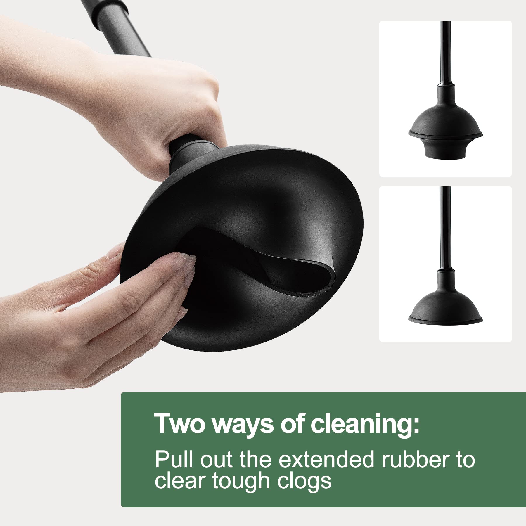 Close-up of Eyliden TPR suction cup sealing a drain for effective plunging