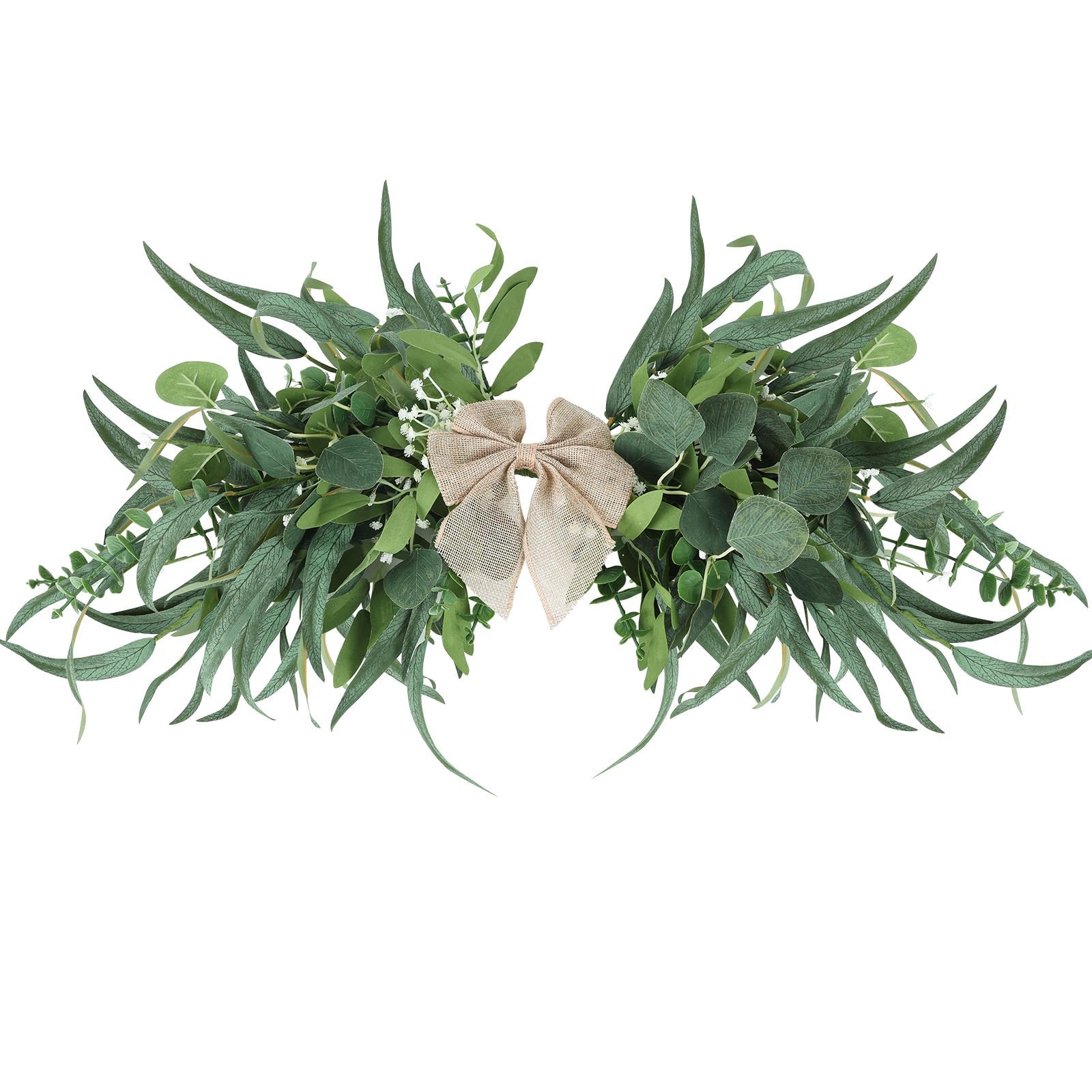 EYNDYN 24-inch floral swag front door enhances welcoming curb appeal