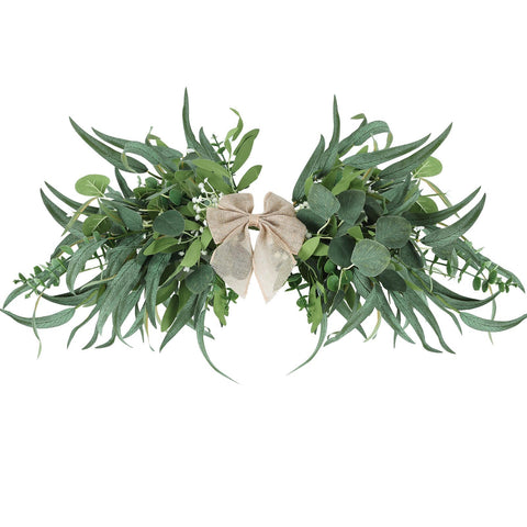 EYNDYN 24-inch floral swag front door enhances welcoming curb appeal