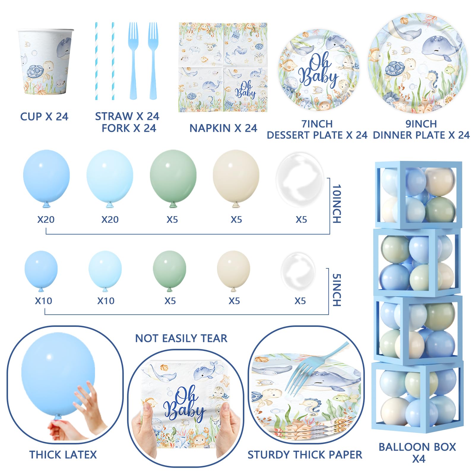 EYOBZOOQ tablecloth-87x51 anchors your sea-themed party setup.