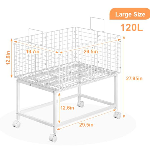 Eyteenokk high-capacity laundry hamper cart designed for bulky loads.