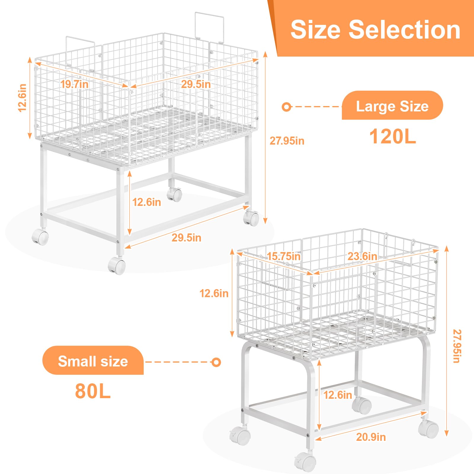 Eyteenokk large capacity 80L cart stores towels and clothes.