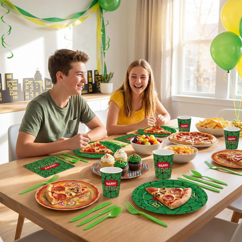 Eywusco turtle party decor bundle, quick setup for cohesive look.