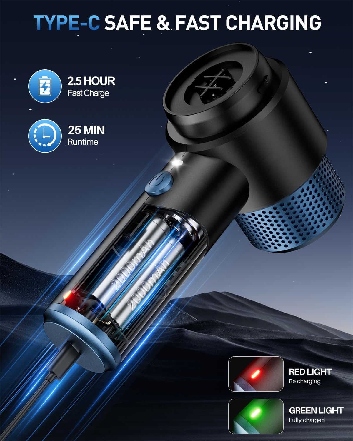 EYYA cordless, lightweight design makes cleaning effortless