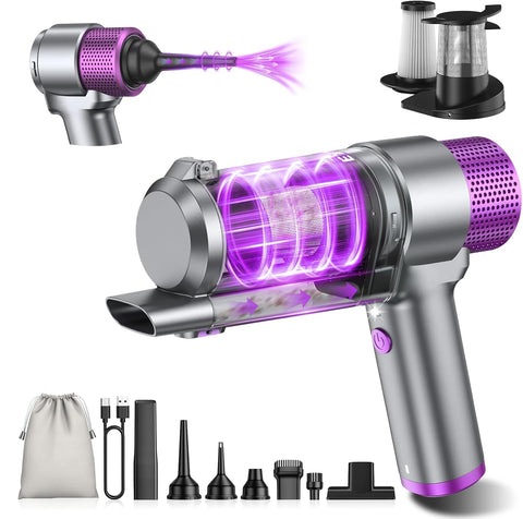 EYYA handheld car vacuum suction focus for thorough car and home cleaning