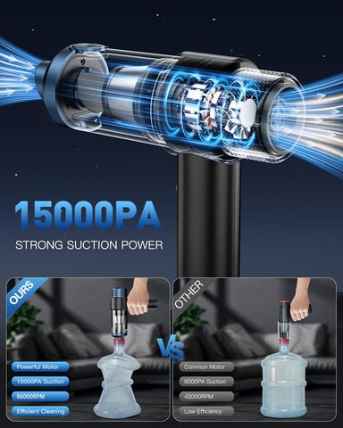 EYYA handheld vacuum LED light illuminates dark areas for easier cleaning