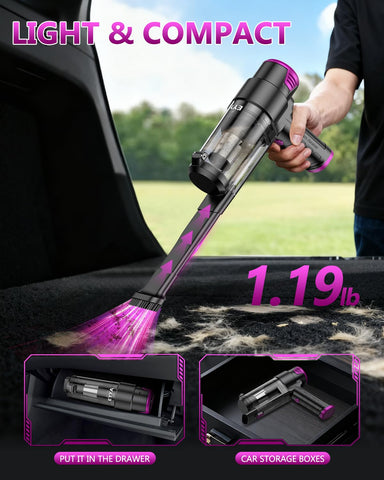 eyya portable car cleaner kit fits in a drawer or bag for on-the-go cleaning