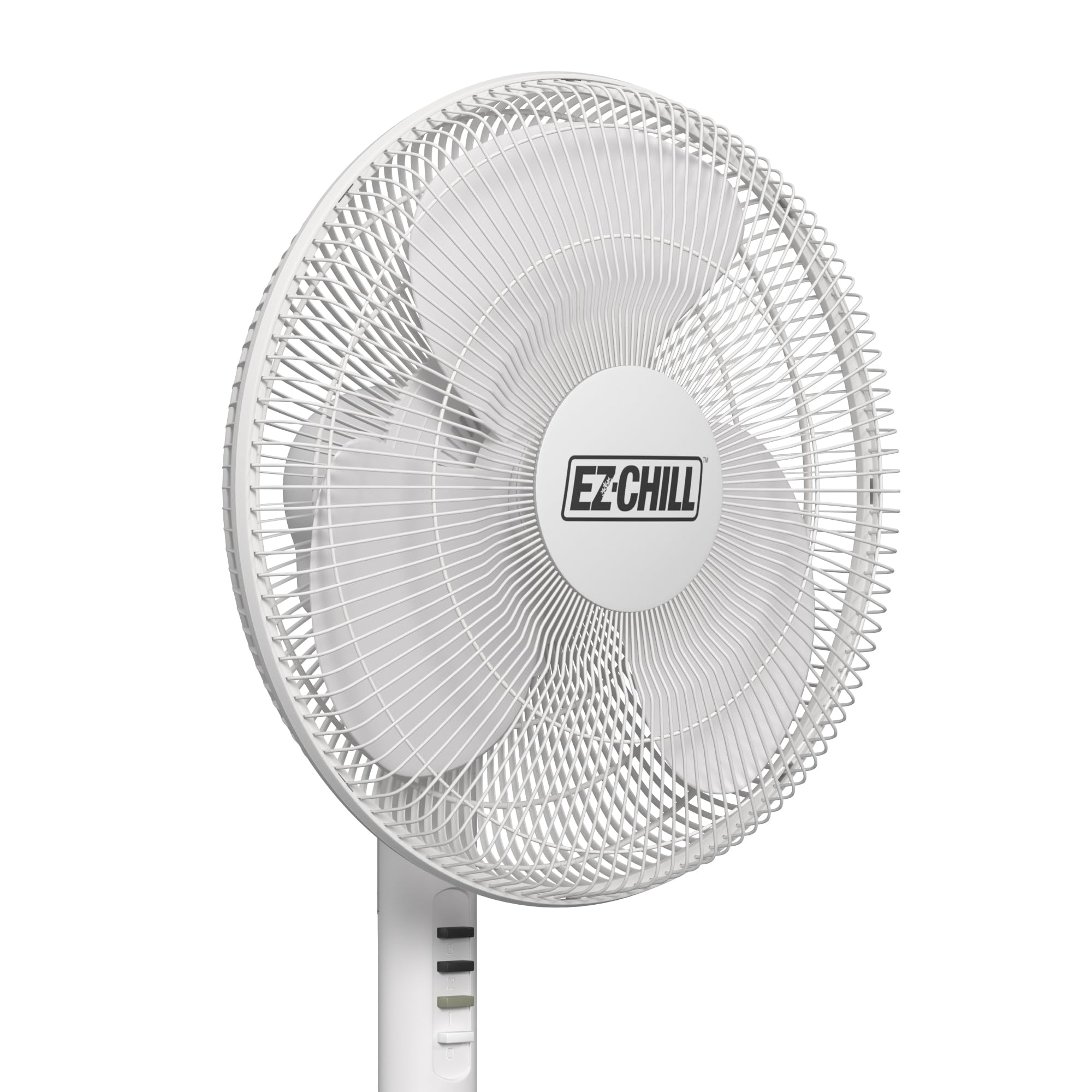 EZ-Chill 16-inch fan head tilt for targeted airflow