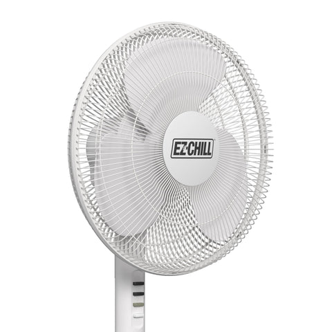 EZ-Chill 16-inch fan head tilt for targeted airflow
