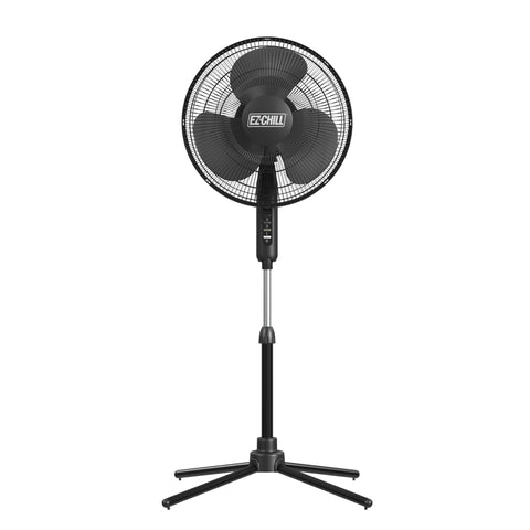 EZ-Chill 16-inch pedestal fan with wide oscillation for even cooling