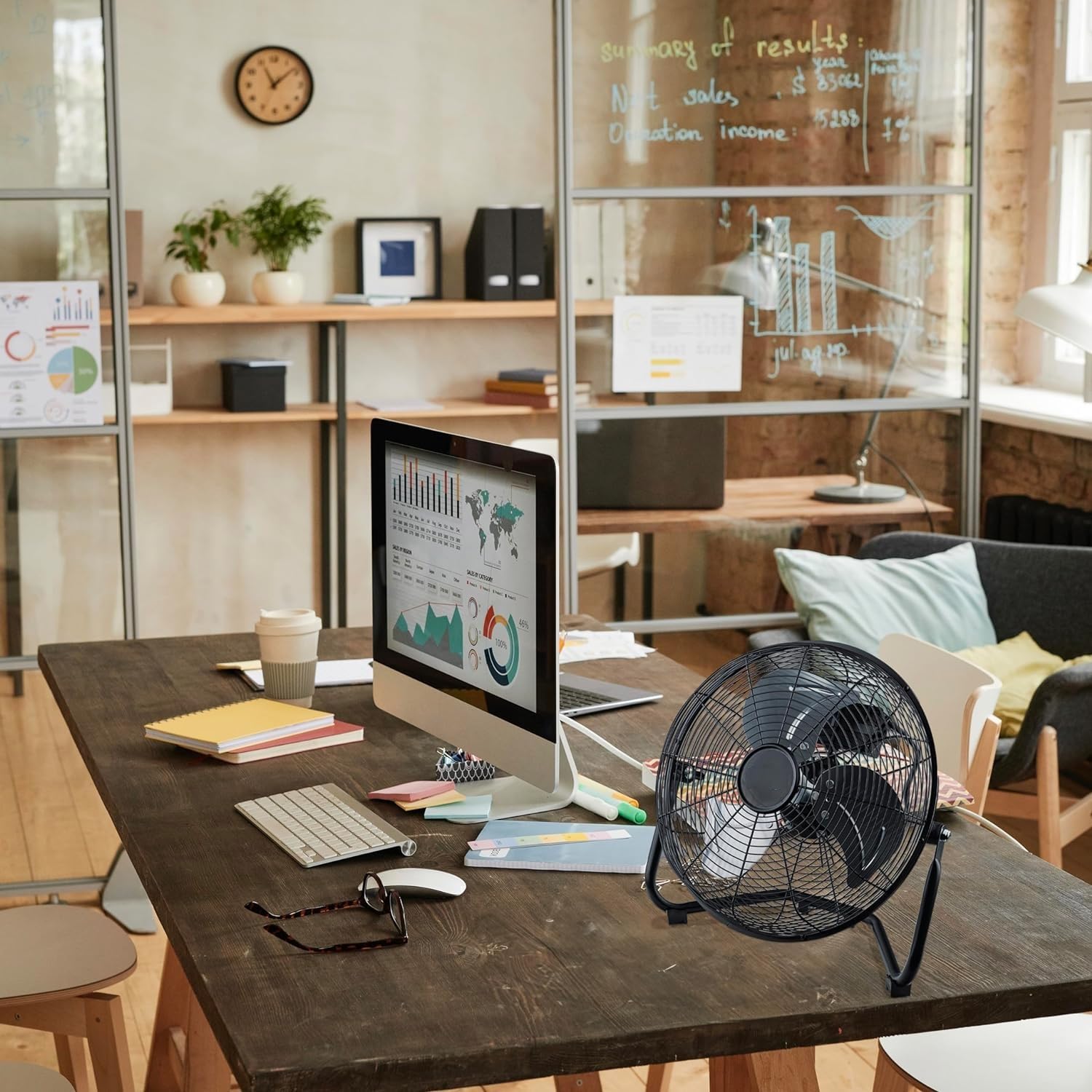 EZ-CHILL cradle floor fan all-metal construction ensures durable, long-lasting performance