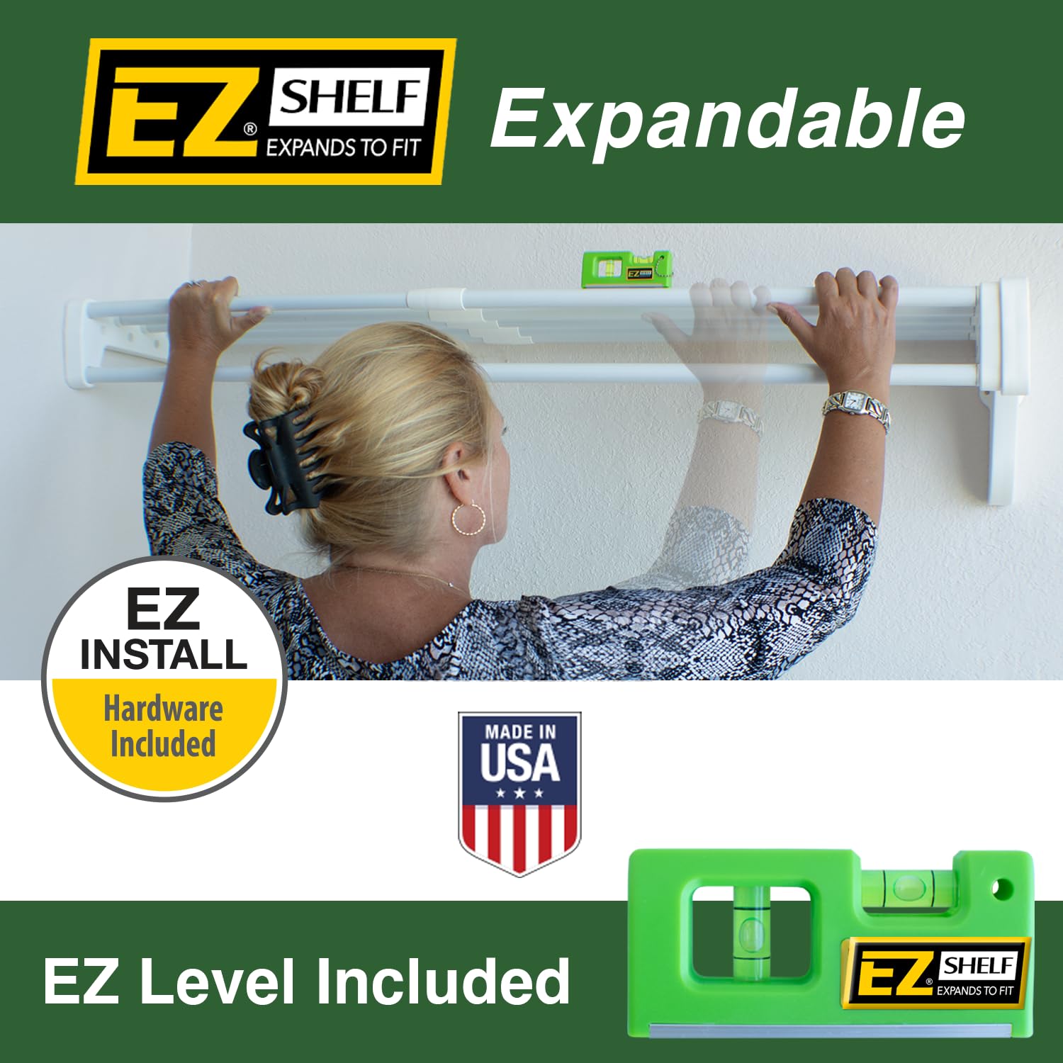 Closeup of EZ Shelf heavy-duty steel tubes providing strong support.
