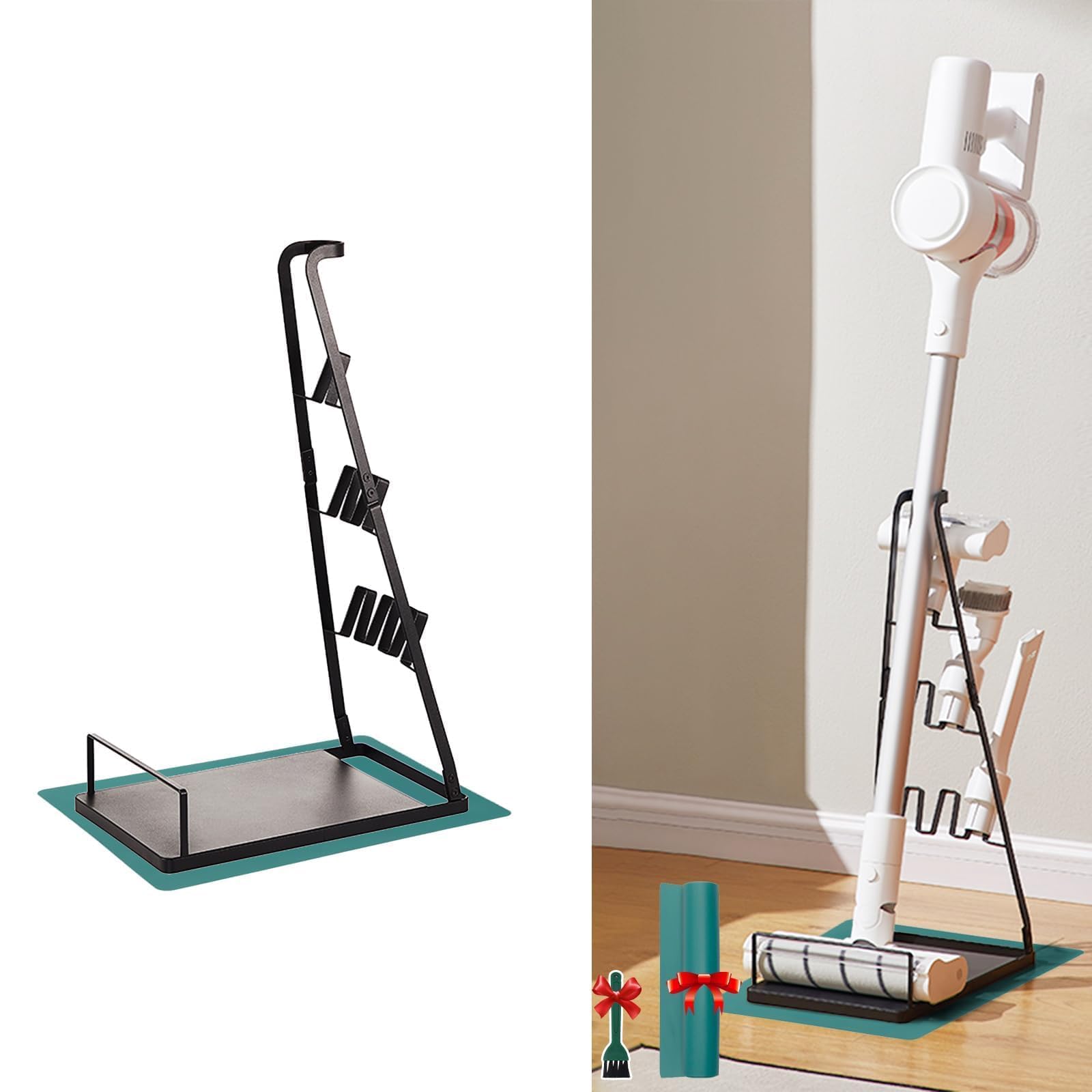 EZ SPARES vacuum stand base shows a sturdy steel frame for organized storage