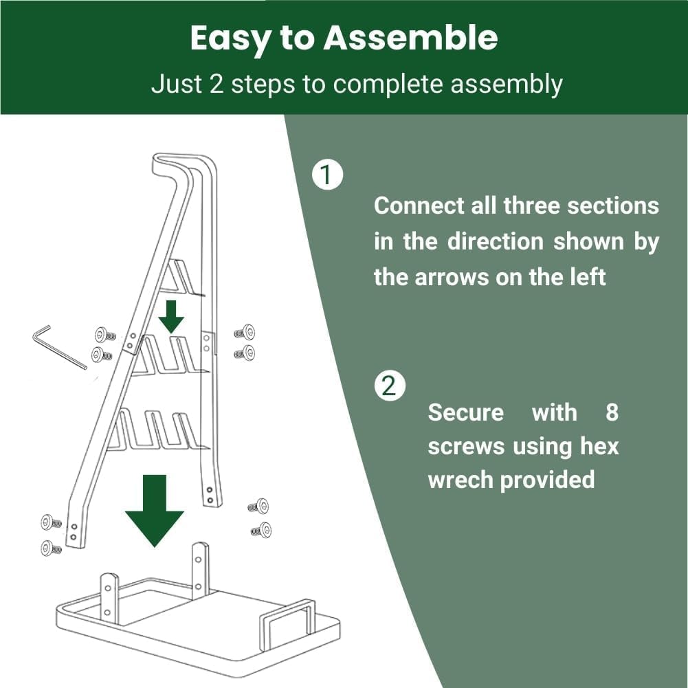 EZ SPARES vacuum stand docking area keeps the vacuum ready for use
