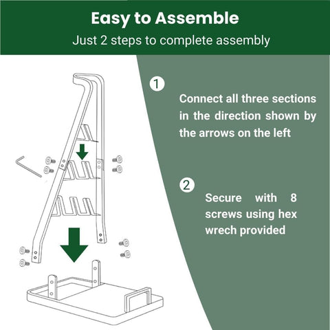 EZ SPARES vacuum stand docking area keeps the vacuum ready for use