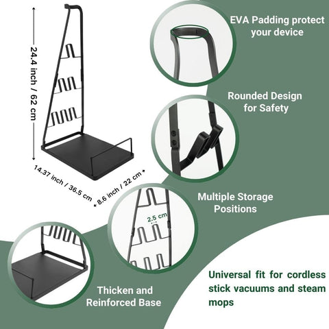 EZ SPARES vacuum stand holders provide easy access to vacuum attachments