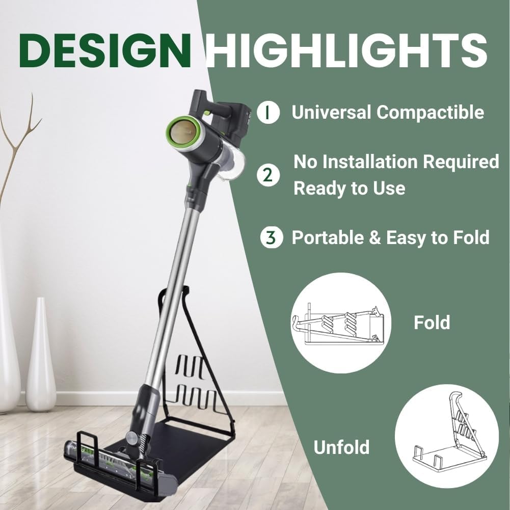 EZ SPARES stand shown in kitchen near outlet for easy post-cleanup reach.