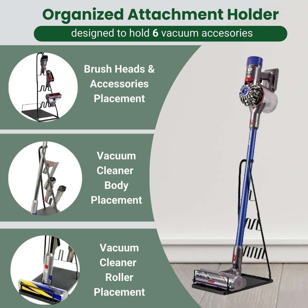EZ SPARES vacuum stand sturdy base emphasizes durability and stable placement