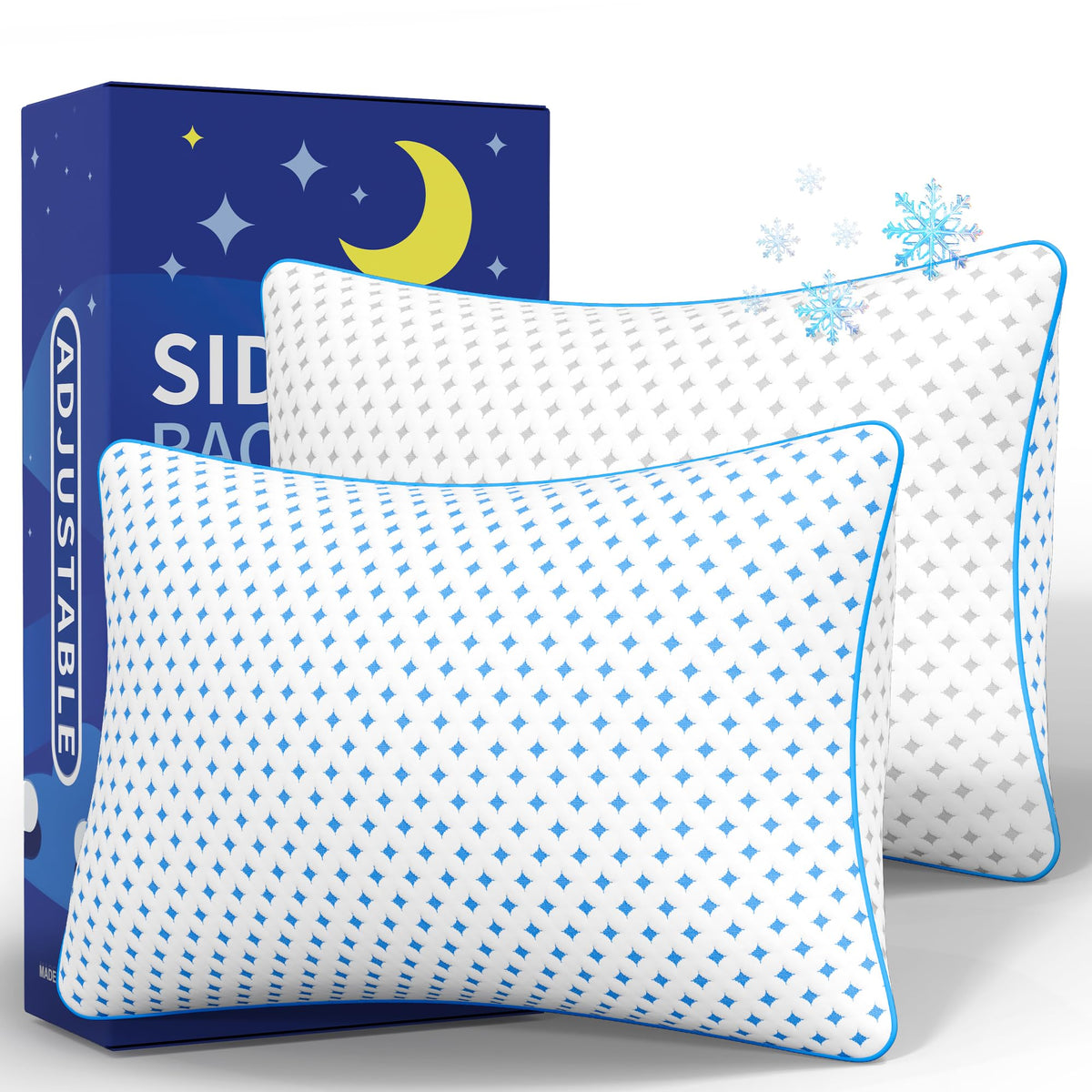 ezepilw king-size pillow set 2 cover displaying breathable, removable fabric for easy care