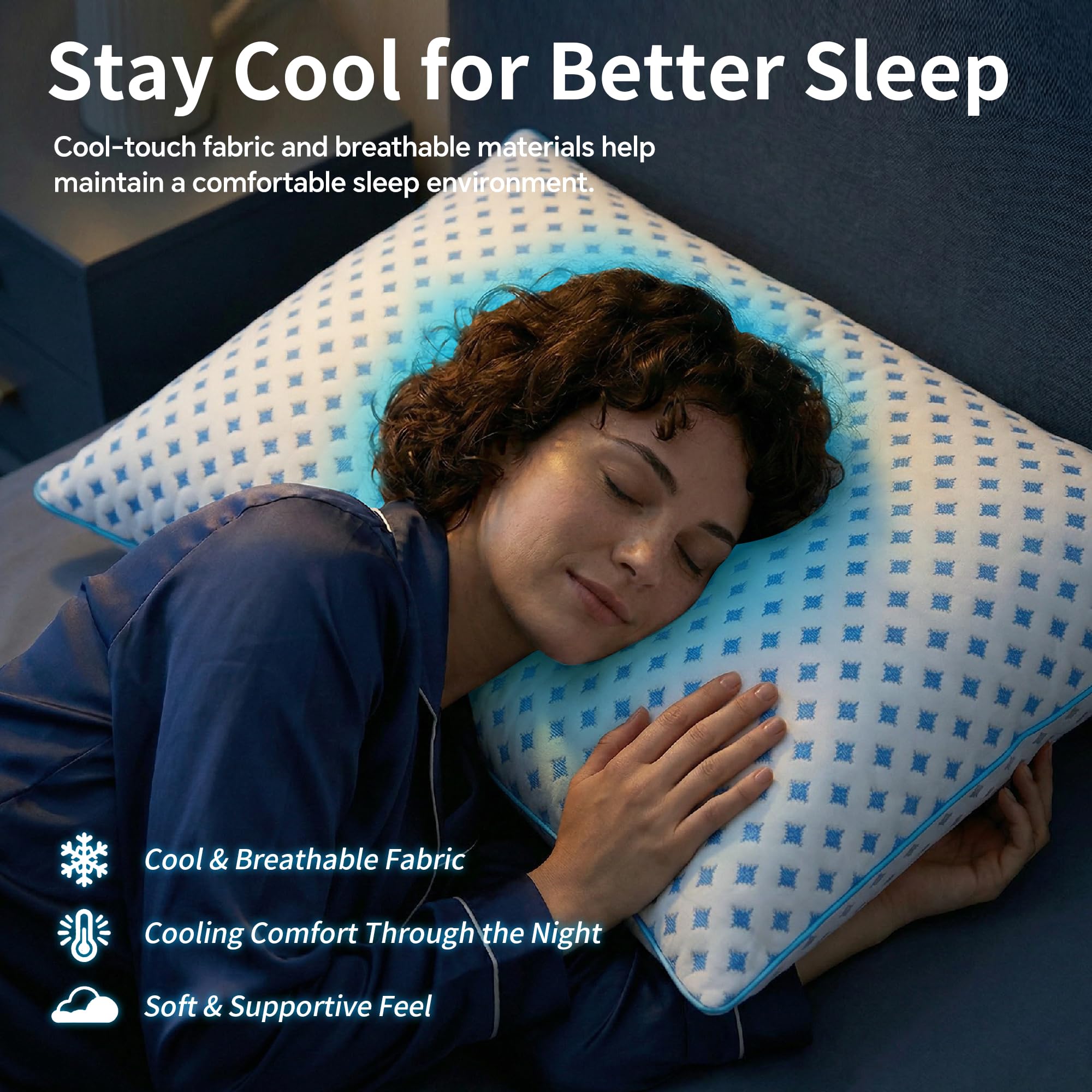 ezepilw pillows dual-fill memory foam for balanced, long-lasting support