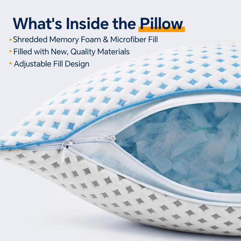 ezepilw pillows queen-size 2-pack ideal for shared beds