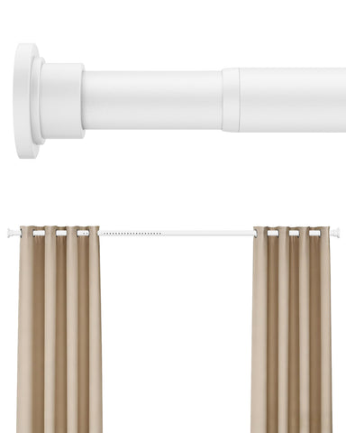 EZFurni heavy-duty tension curtain rod no-drill installation for renters
