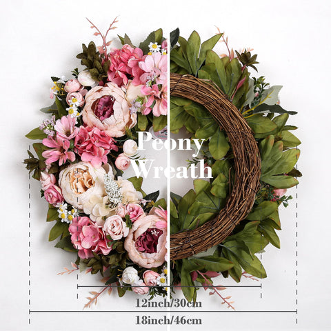 EZsenses Peony Wreath uses UV resistant fabric to maintain vibrant color.
