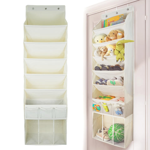 EZVERY over-door organizer with removable middle bin offers flexible storage
