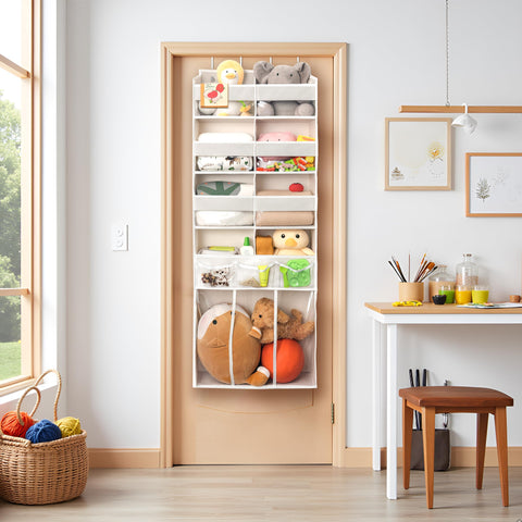 EZVERY over-the-door organizer transparent PVC bottom view for quick access
