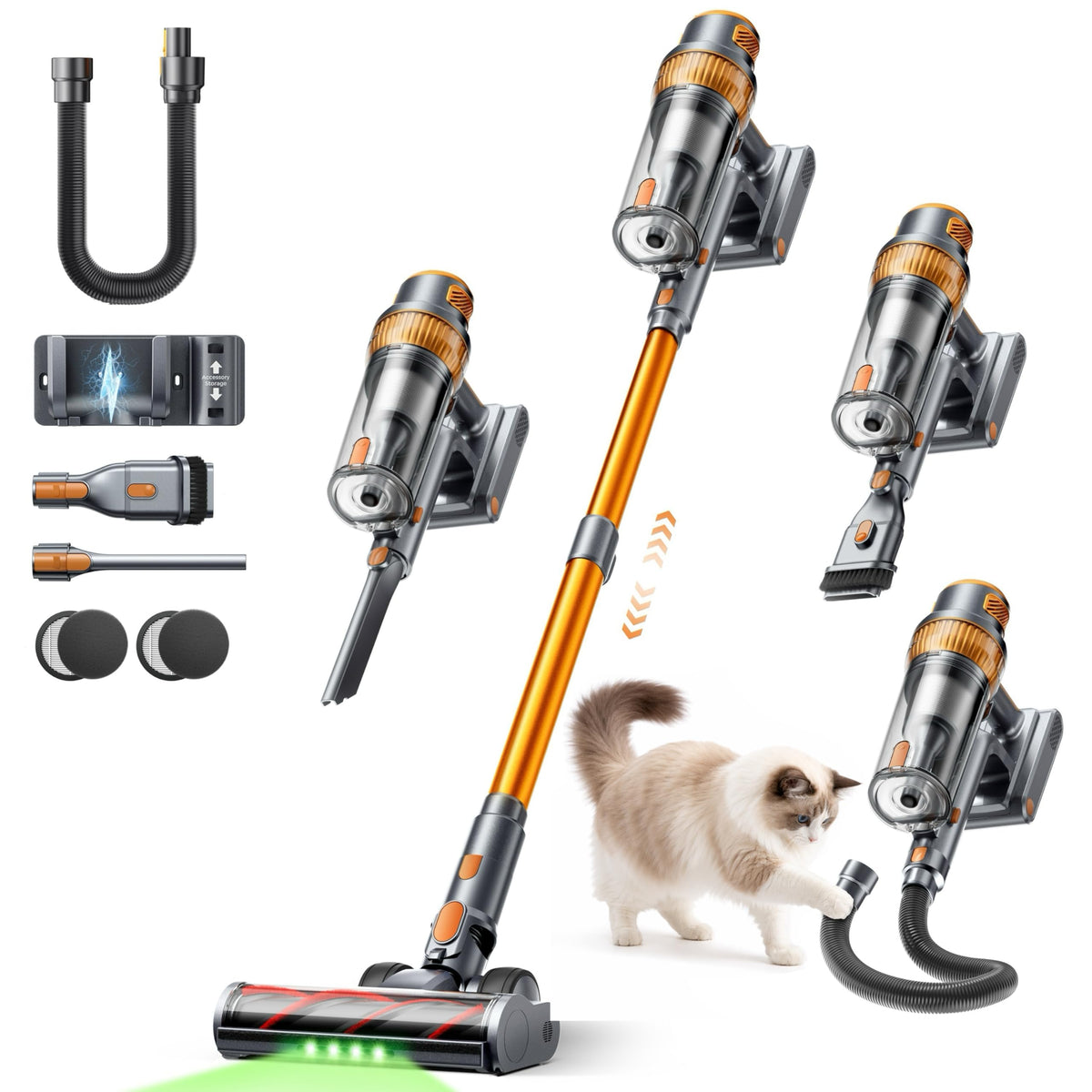 EzyTidy VAC04 showing suction power for deep cleaning on floors and carpets