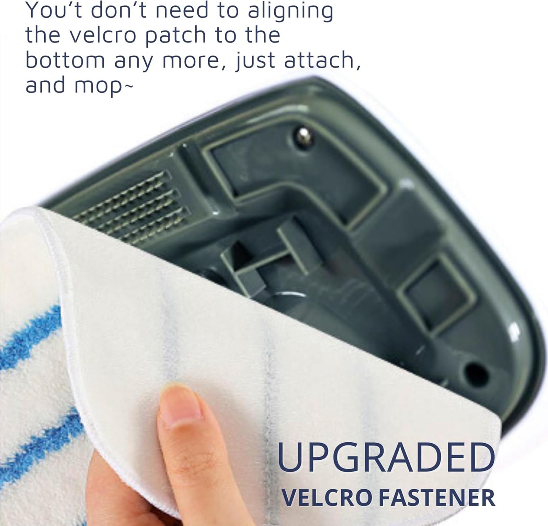 F Flammi PurSteam ThermaPro pad attachment demonstrates universal Velcro compatibility.