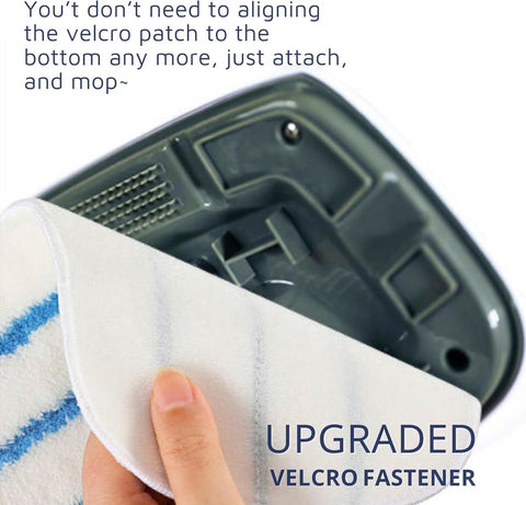 F Flammi PurSteam ThermaPro pad attachment demonstrates universal Velcro compatibility.