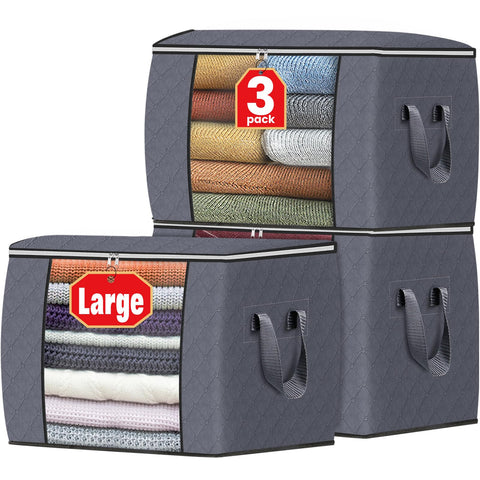Fab totes 24gal clothes storage bag front view for organized wardrobe
