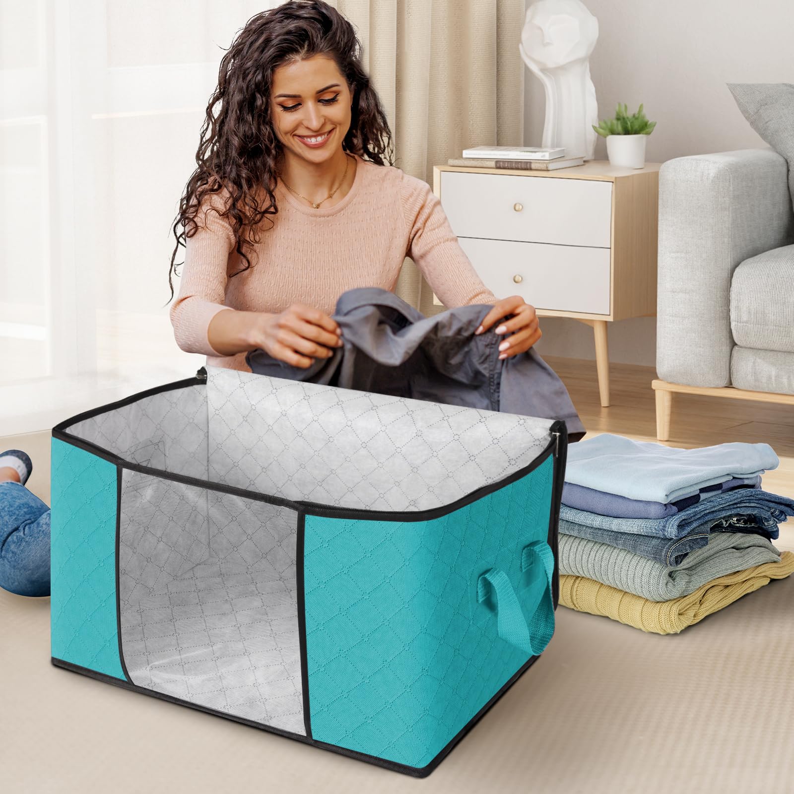 Fab totes clear window demonstrates quick visibility of stored items
