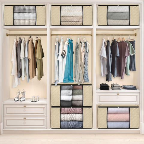 Fab totes folded flat for compact storage in closets or dorms.