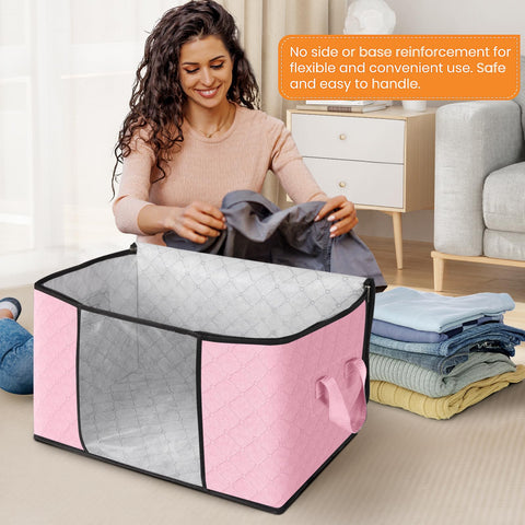 Fab totes reinforced handle provides easy carrying for moving heavy loads.