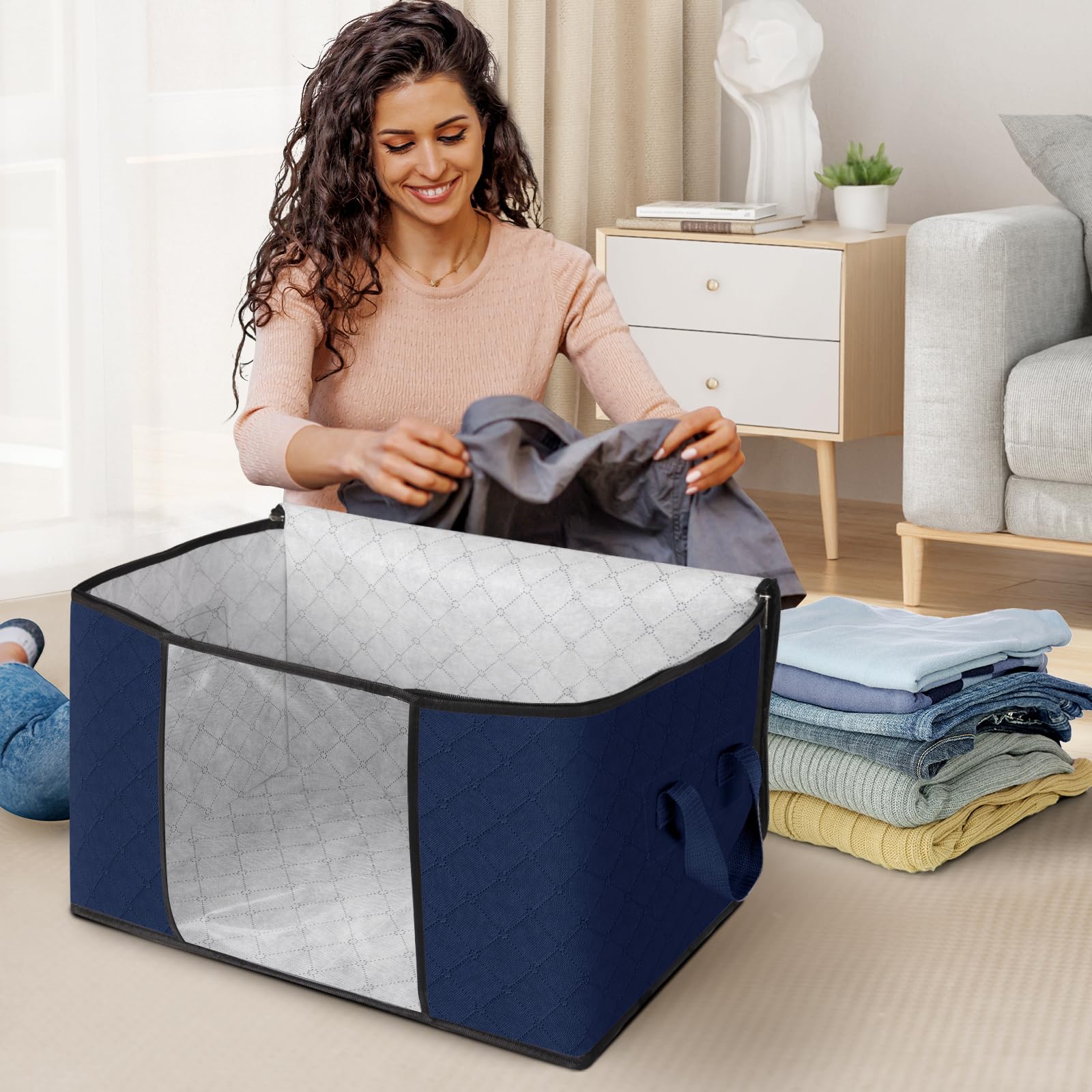 Fab totes see-through window helps identify contents quickly.