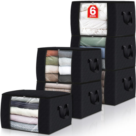 Fab totes storage bags front view showing ample 17-gallon capacity for clothing.