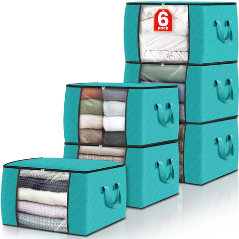 Fab totes storage bags front view showing organized wardrobe and ample capacity