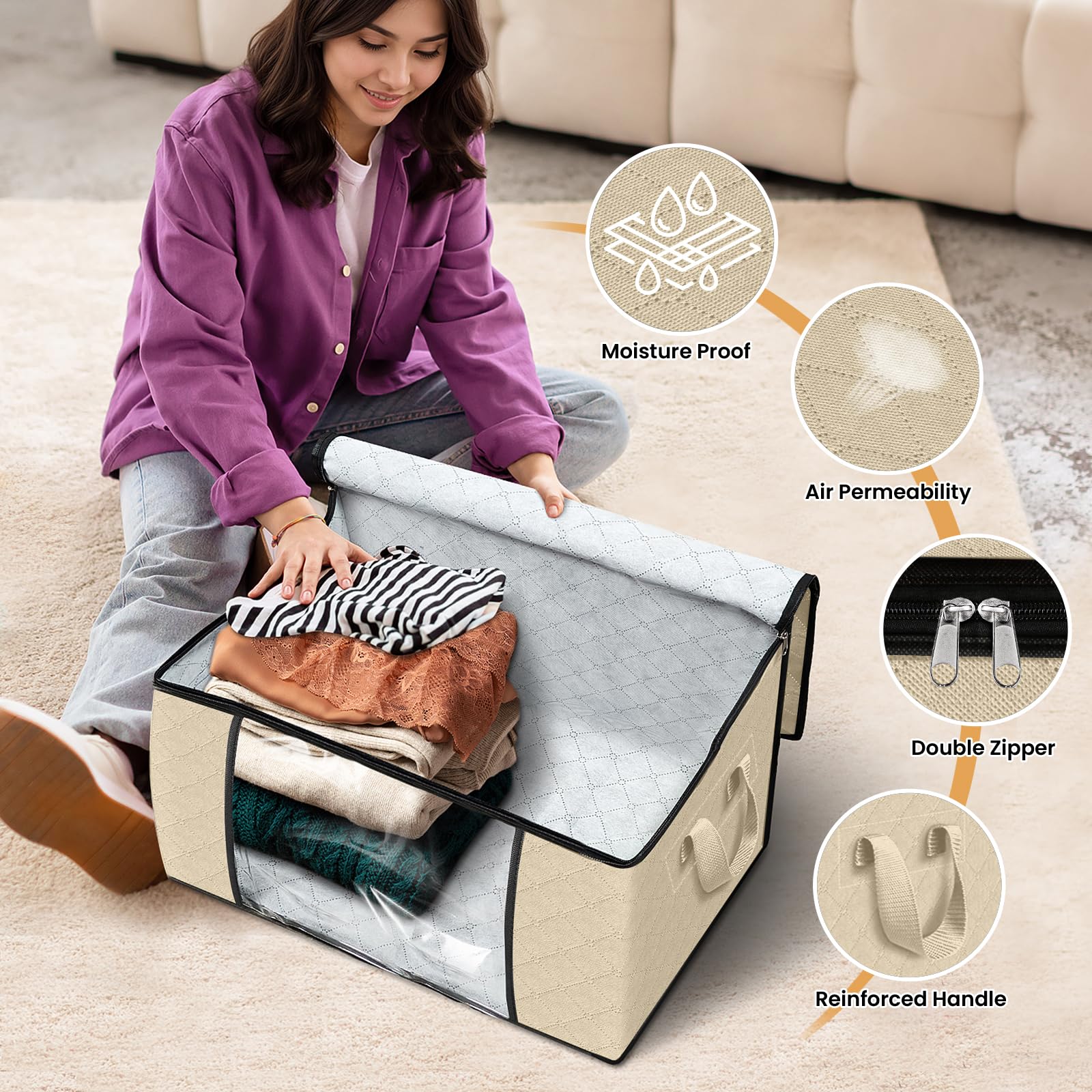 Fab totes reinforced handles enable easy transport of heavy items.