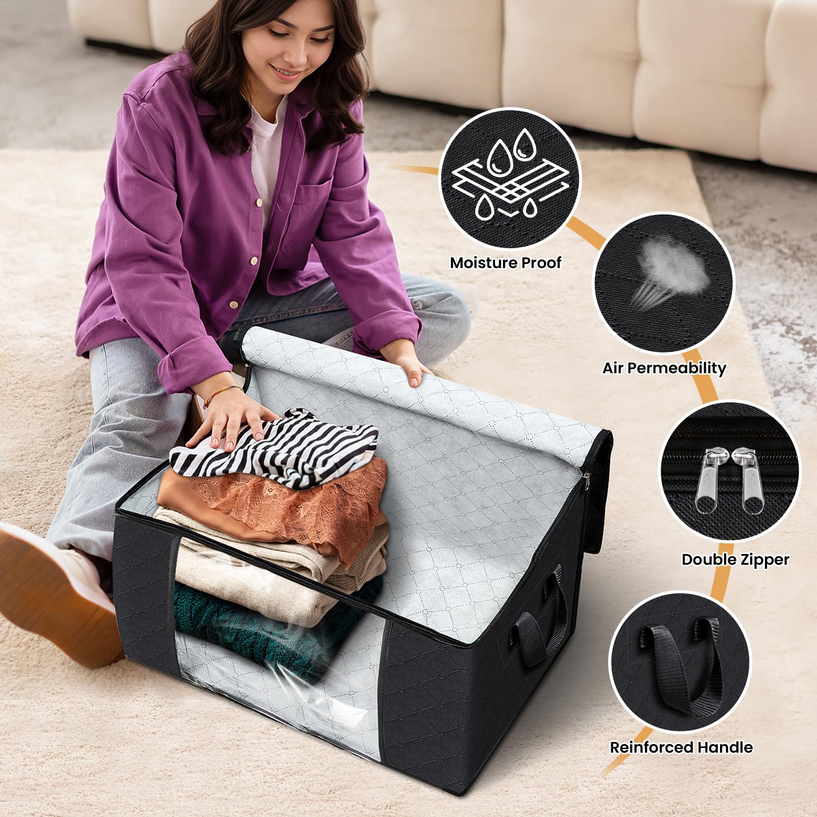 Fab totes sturdy two-way zipper ensures long-lasting reliability for frequent access.