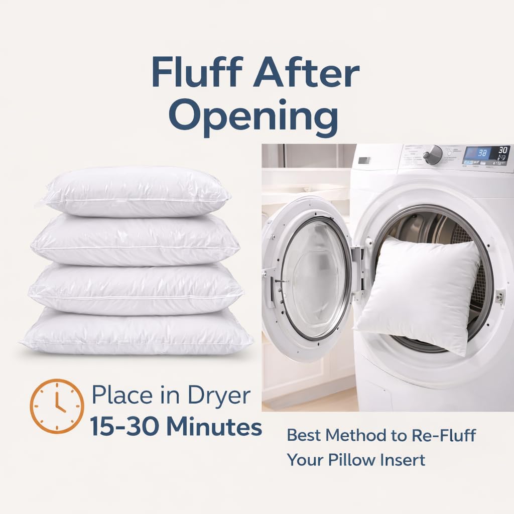 Fabornus white-shell pillow insert close-up showing clean finish and versatile decor pairing.